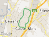 parcours course de carbon blanc 1 seul tour 5 km