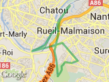 parcours 20km descente vers la Seine et remontée