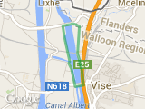 parcours Le parcours depuis le Pont de Visé jusqu'au barrage de Lixhes