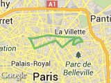 parcours Parc Buttes Chaumont 1 tour