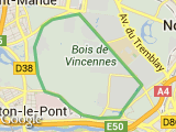 parcours VINCENNES. TOUR HABITUEL