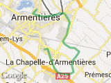 parcours Armentieres / La chapelle d'Armentieres 12Km