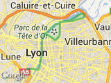 parcours Tête d'or - Feyssine - Berges du Rhône - Ainay