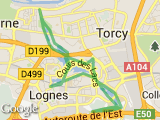 parcours Torcy - Lacs - 13.2km