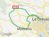 parcours Le Creusot - Trail des 3 Châteaux (parcours nocturne 18 km)