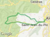 parcours Alès/St Jean/Carnoulès/Mayelle/Cabane/St Jean/Alès