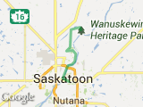 parcours A PIED - CANADA - SASKATOON - TEST